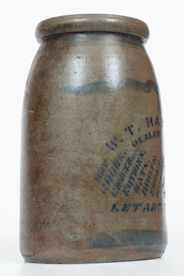 LETART, W. VA Stoneware Advertising Canning Jar, circa 1875