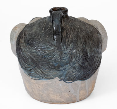 Exceedingly Rare and Important Arie Meaders (Cleveland, Georgia) Face Jug, 1956-69