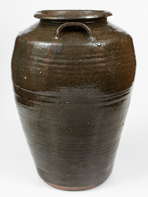 Seven-Gallon North Carolina Alkaline-Glazed Stoneware Jar, late 19th century