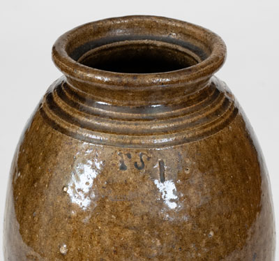 JFS (James Franklin Seagle), Lincoln County, North Carolina Stoneware Jar