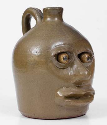 Very Rare Lanier Meaders Face Jug, Early Period, circa 1960 s