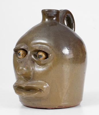 Very Rare Lanier Meaders Face Jug, Early Period, circa 1960 s