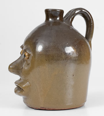 Very Rare Lanier Meaders Face Jug, Early Period, circa 1960 s