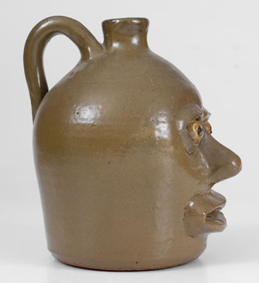 Very Rare Lanier Meaders Face Jug, Early Period, circa 1960 s