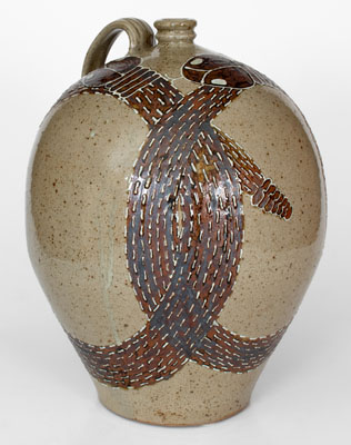 Michel Bayne Pottery Snake Jug (Greenville, South Carolina)