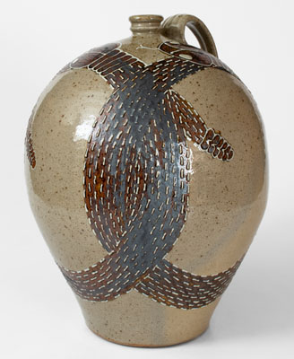 Michel Bayne Pottery Snake Jug (Greenville, South Carolina)