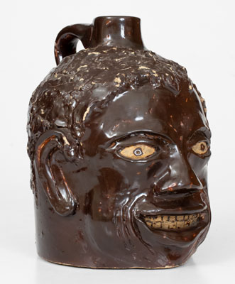 Very Rare Paducah, Kentucky Face Jug, attrib. Ernest Galloway or an Associate, early 20th century