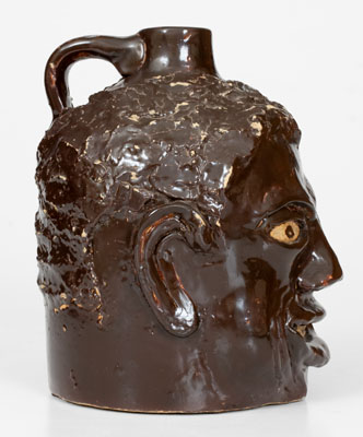 Very Rare Paducah, Kentucky Face Jug, attrib. Ernest Galloway or an Associate, early 20th century