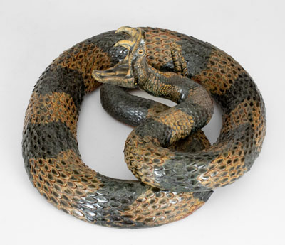 Michael and Melvin Crocker Stoneware Rattlesnake, 1998