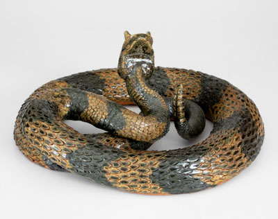 Michael and Melvin Crocker Stoneware Rattlesnake, 1998