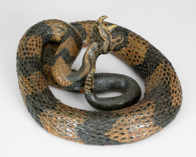 Michael and Melvin Crocker Stoneware Rattlesnake, 1998