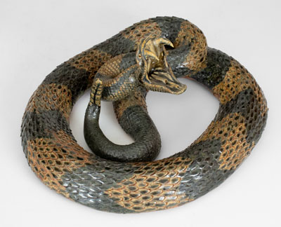 Michael and Melvin Crocker Stoneware Rattlesnake, 1998