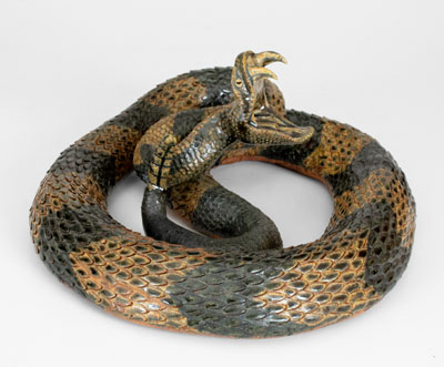 Michael and Melvin Crocker Stoneware Rattlesnake, 1998