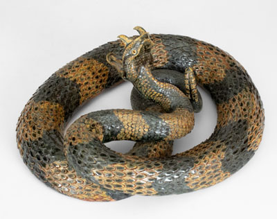 Michael and Melvin Crocker Stoneware Rattlesnake, 1998