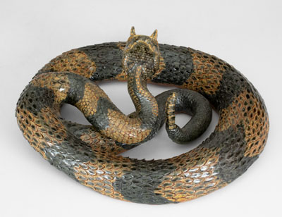 Michael and Melvin Crocker Stoneware Rattlesnake, 1998