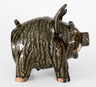 Cleater J. Meaders Pottery Pig Bank (Cleveland, GA), c1990