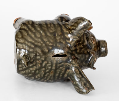 Cleater J. Meaders Pottery Pig Bank (Cleveland, GA), c1990