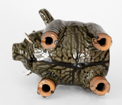 Cleater J. Meaders Pottery Pig Bank (Cleveland, GA), c1990