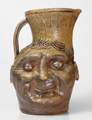 Michel Bayne Pottery (Greenville, SC) Stoneware Pitcher, after Martin Bros.