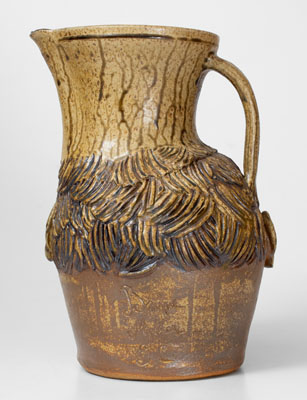 Michel Bayne Pottery (Greenville, SC) Stoneware Pitcher, after Martin Bros.