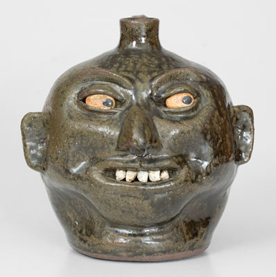 Lanier Meaders Rock Teeth Face Jug, Cleveland, Georgia, c1975