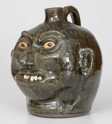 Lanier Meaders Rock Teeth Face Jug, Cleveland, Georgia, c1975