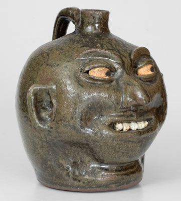 Lanier Meaders Rock Teeth Face Jug, Cleveland, Georgia, c1975
