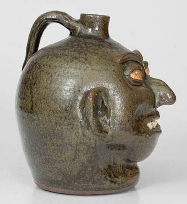 Lanier Meaders Rock Teeth Face Jug, Cleveland, Georgia, c1975