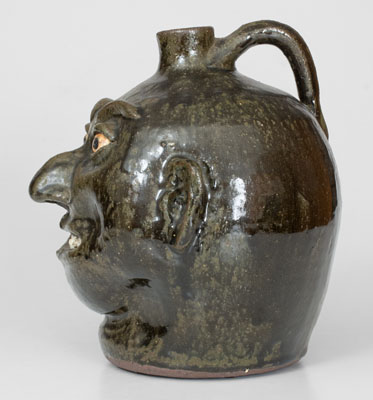 Lanier Meaders Rock Teeth Face Jug, Cleveland, Georgia, c1975