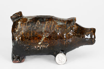 Marie Rogers Pottery Pig Bank, Meansville, Georgia