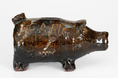 Marie Rogers Pottery Pig Bank, Meansville, Georgia