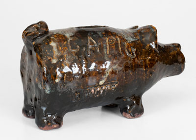 Marie Rogers Pottery Pig Bank, Meansville, Georgia