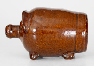 Evan Brown Pottery Pig Bank, Arden, NC, c1990