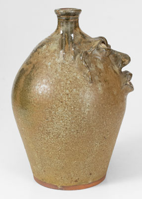 Kim Ellington Double-Handled Stoneware Face Jug, Vale, North Carolina