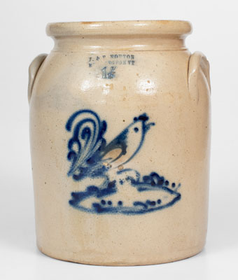 Scarce J. & E. NORTON / BENNINGTON, VT Stoneware Jug w/ Rooster Motif