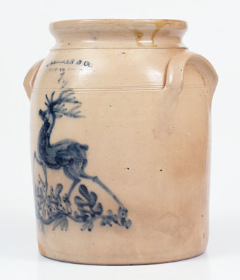 Scarce L. LEHMAN & CO / WEST 12TH ST NY (Manhattan) Stoneware Deer Crock