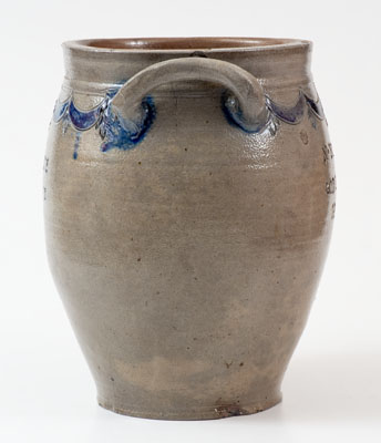 Very Fine COMMERAW S STONEWARE / N. YORK / CORLEARS HOOK Stoneware Jar, ex-Georgeanna Greer