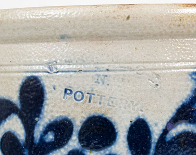 WEST TROY, N.Y. POTTERY Stoneware Crock, Dated 1870