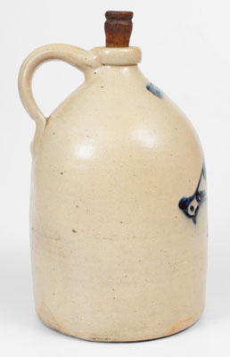 Very Rare F. B. NORTON & CO. / WORCESTER, MASS. Stoneware Jug w/ Elaborate Standing Chicken Design