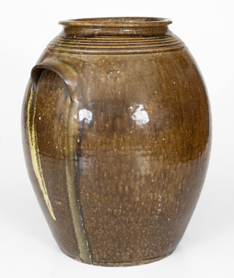 Fine DH (Daniel Hartsoe, Lincoln County, NC) Stoneware Jar w/ Rutile Glaze Runs