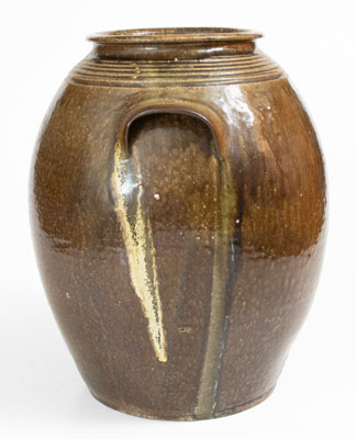 Fine DH (Daniel Hartsoe, Lincoln County, NC) Stoneware Jar w/ Rutile Glaze Runs