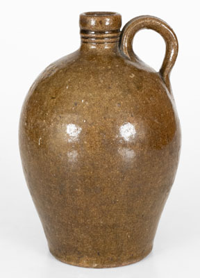 Scarce JCM Half-Gallon Stoneware Jug attrib. Daniel Seagle, Lincoln County, NC, c1840