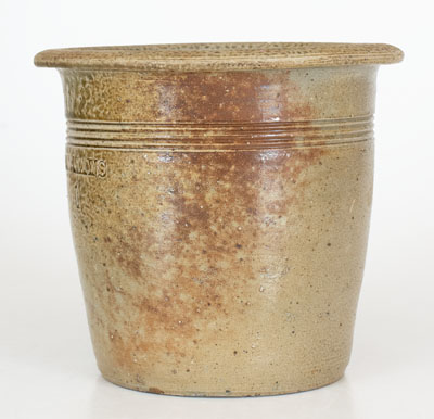 J. M. HAYS (Randolph County, North Carolina) Salt-Glazed Stoneware Cream Riser