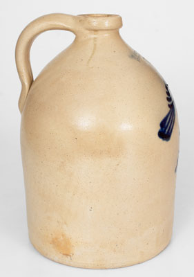 Fine J. & E. NORTON / BENNINGTON, VT Stoneware Jug w/ Bold Bird-on-Stump Decoration