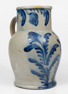 Exceptional 3 Gal. Stoneware Pitcher, Richard C. Remmey, Philadelphia, PA, c1880