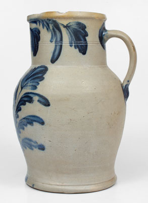 Exceptional 3 Gal. Stoneware Pitcher, Richard C. Remmey, Philadelphia, PA, c1880