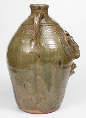 Fine Large-Sized Stoneware Face Jug, Inscribed 