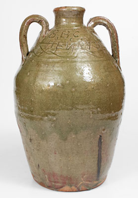 Fine Large-Sized Stoneware Face Jug, Inscribed 