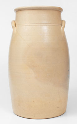 Extraordinary J. & E. NORTON / BENNINGTON, VT Stoneware Churn w/ Elaborate Cobalt Horse Decoration