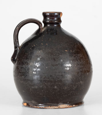 Rare J. CAREY & CO., Shippensburg, PA Redware Jug with Manganese Glaze